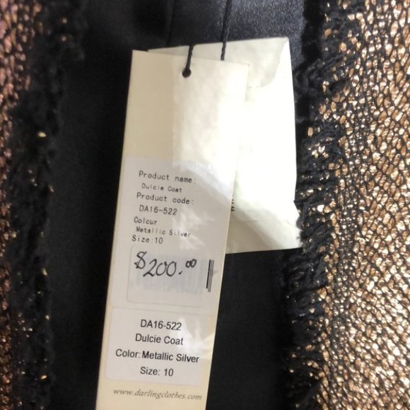 Darling London 2 Piece Jacket & Sheath Dress, Gold & Black - Picture 10 of 14